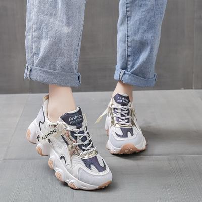 Scarpe da Corsa Sportive alla Moda 2024 Nuove Suola Spessa Rialzata Splicing Scarpe Sportive Casual da Papà Zapatos Mujer Traf