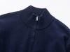 Beullumeol Pbt Wool Half Zip-Up Neck Knit - Navy