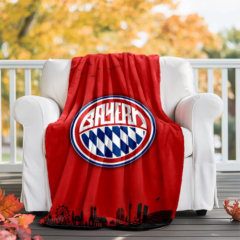 1pc B-Bayern Munich (9) Theme Blanket - Digital Print, Polyester, Cozy for All Seasons, Perfect for Outdoor, and Travel