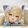 Lumine Genshin Game Cushion Cover Natural Linen Organic Fabric DoubleSided Printing Room Sofa Decor Pillow Case