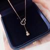 Elegant Rose Gold Gourd Pendant Necklace: Luxury Niche Clavicle Chain for Women - Exquisite Summer Choker Accessory