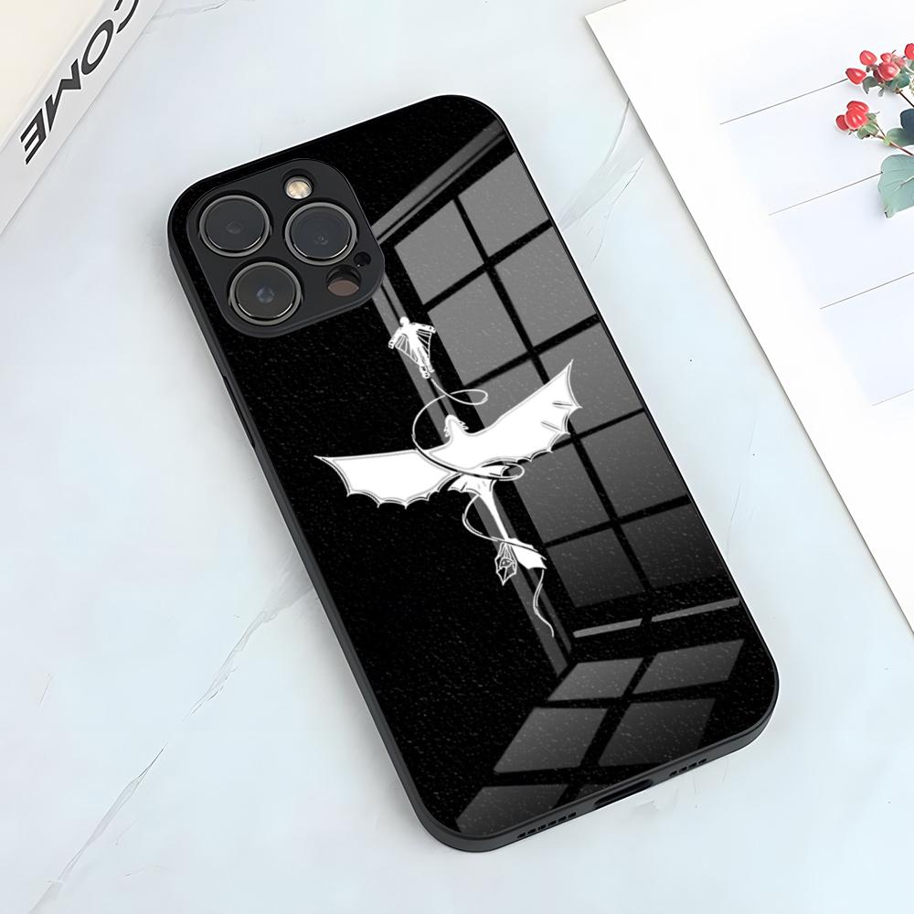 Fourth Wing Dragon Phone Case For IPhone 17 Pro Max 15 Pro 16 14 Plus 12 13 Mini 11 Pro Shockproof Glass Cover