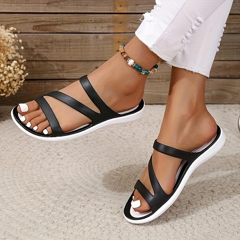 Women's Perforated Breathable Flat-bottom Casual Sports Slippers
