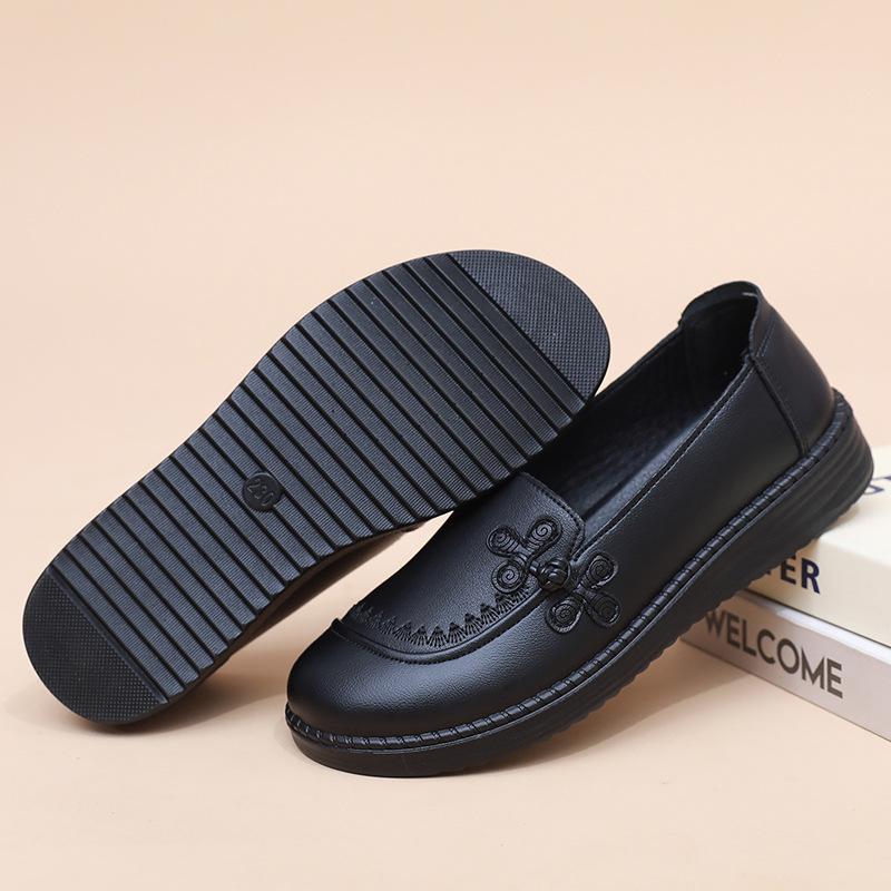 Round-toed Retro Single Shoes for Women, Versatile, Casual, Comfortable, Flat and Soft-soled