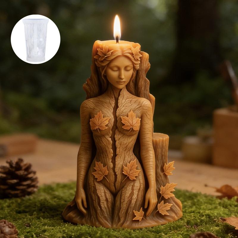 Female Statue Mold Exquisite 3d Candle Mold Forest Goddess Mold Natural For Resin Crafts Holiday Gifts Party Decoration