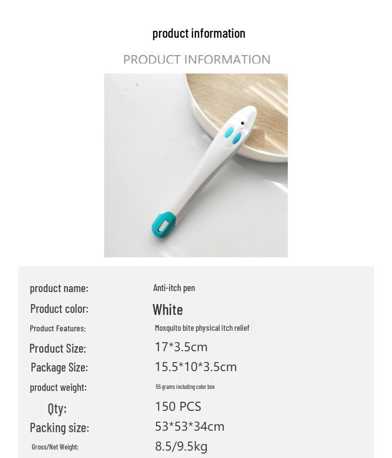 Bärbar penna för lindring av myggbett för vuxna och barn - Insektklådstillande