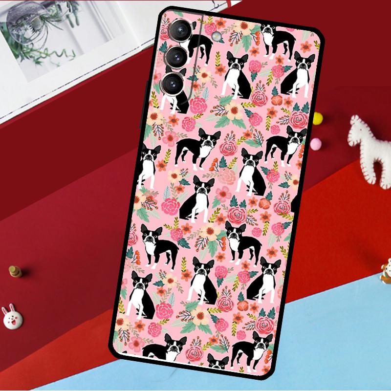 Boston Terrier Dog Funda For Samsung Galaxy S25 S23 S22 S20 S24 Ultra S9 S10 Plus S21 FE S25 FE Phone Case