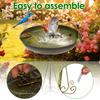 Bebedero para Pájaros de Jardín de Hierro para Exteriores con Cuenco Pequeño Resistente a la Corrosión de Pie para Decoración de Jardín, Patio, Césped