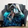 Mermaid Flannel Blanket Throw Blanket Soft Warm Sofa Bed Camping Home Decor Unique Christmas Gift Cs9227