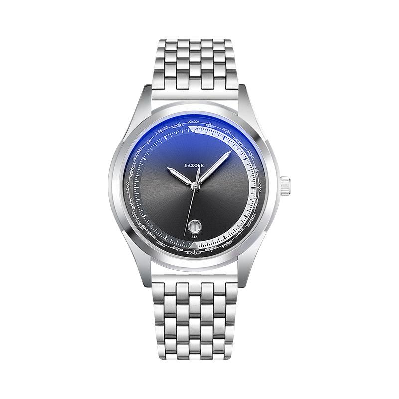 Top Brand New Men's Watch Stainless Steel Band Quartz Watch Men's Watch Luminous Business Men's Watch