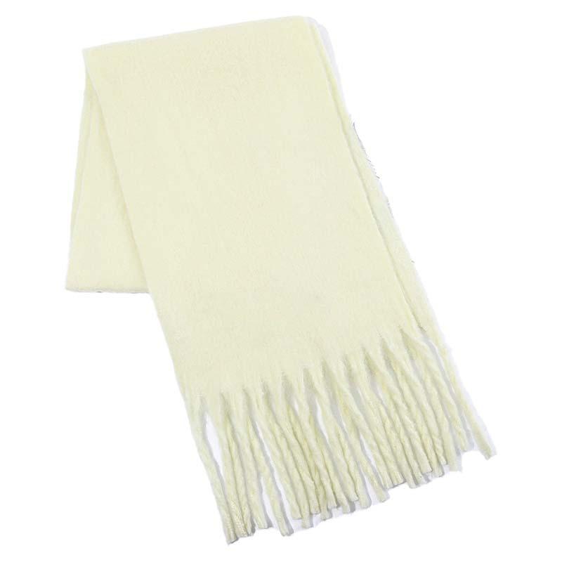New style solid color pulled hair thickened warm scarf women's winter fashion men's women's scarf scarf scarf shawl