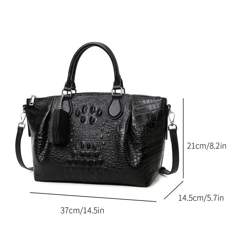 Handbag Crocodile Pattern Women's Bag Large-capacity European and American Fashion Tote Bag Commuter Shoulder Bag Women
