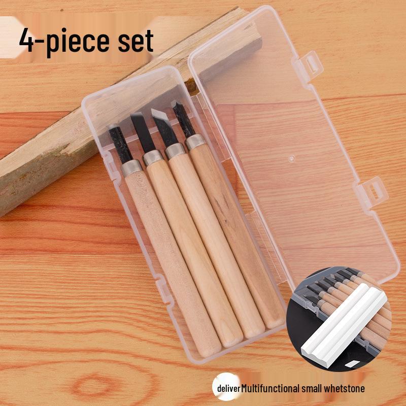 Comprehensive Wood Carving & Stamp Set: Includes Hand-Carved Knives, Carpenter Tools, and Carving Materials for Wood, Rubber, and Plaster.