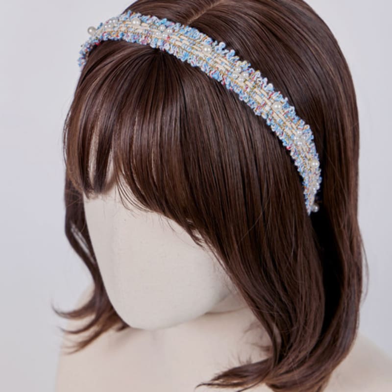 MAIA Tweed Perlen Stirnband P - Grün