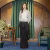 Deondeulob Dd_Ruffle Overlay Pants_Black