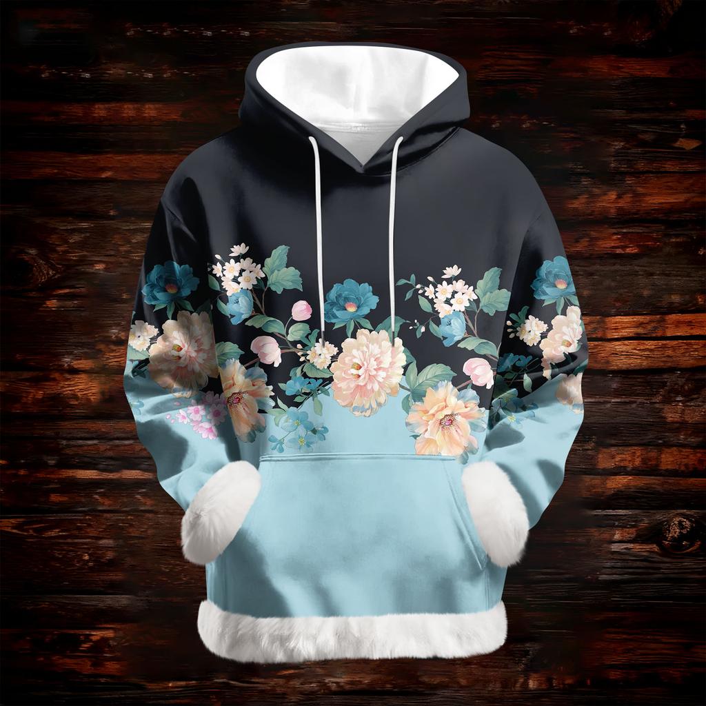 Dam Casual Mode Tryck Långärmad Huvtröja Topp