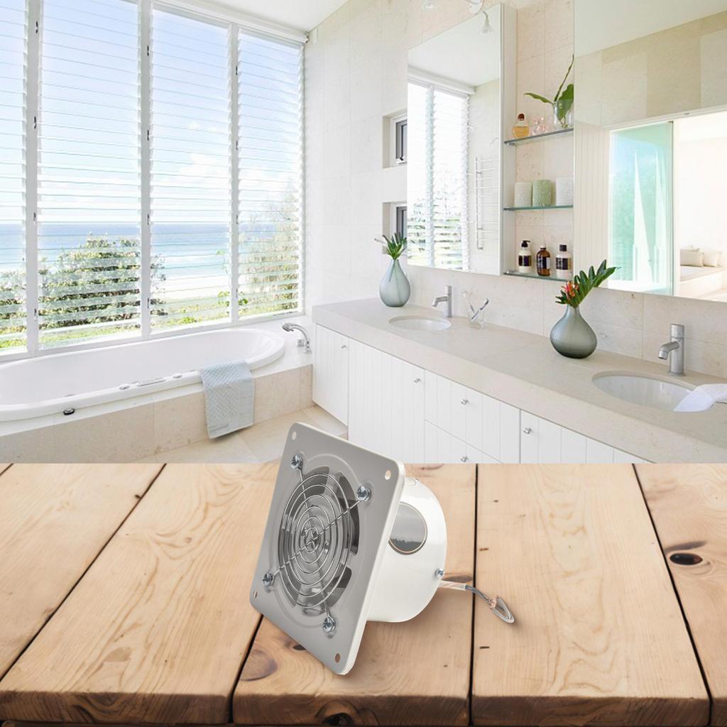 Compact 4 Inch Air Vent Exhaust Fan for Bathroom and Kitchen Use 25W Motor Ensures Fast Ventilation and Low Noise Levels