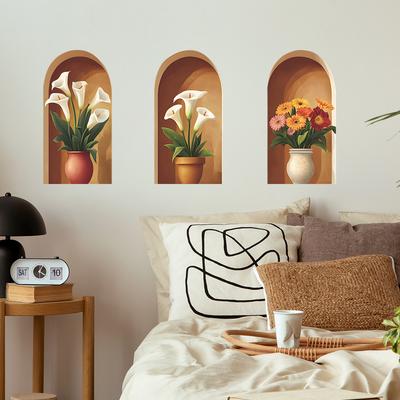 Art Vase Arch Bedroom Living Room Home Wall Background Beautification Decoration Wall Sticker