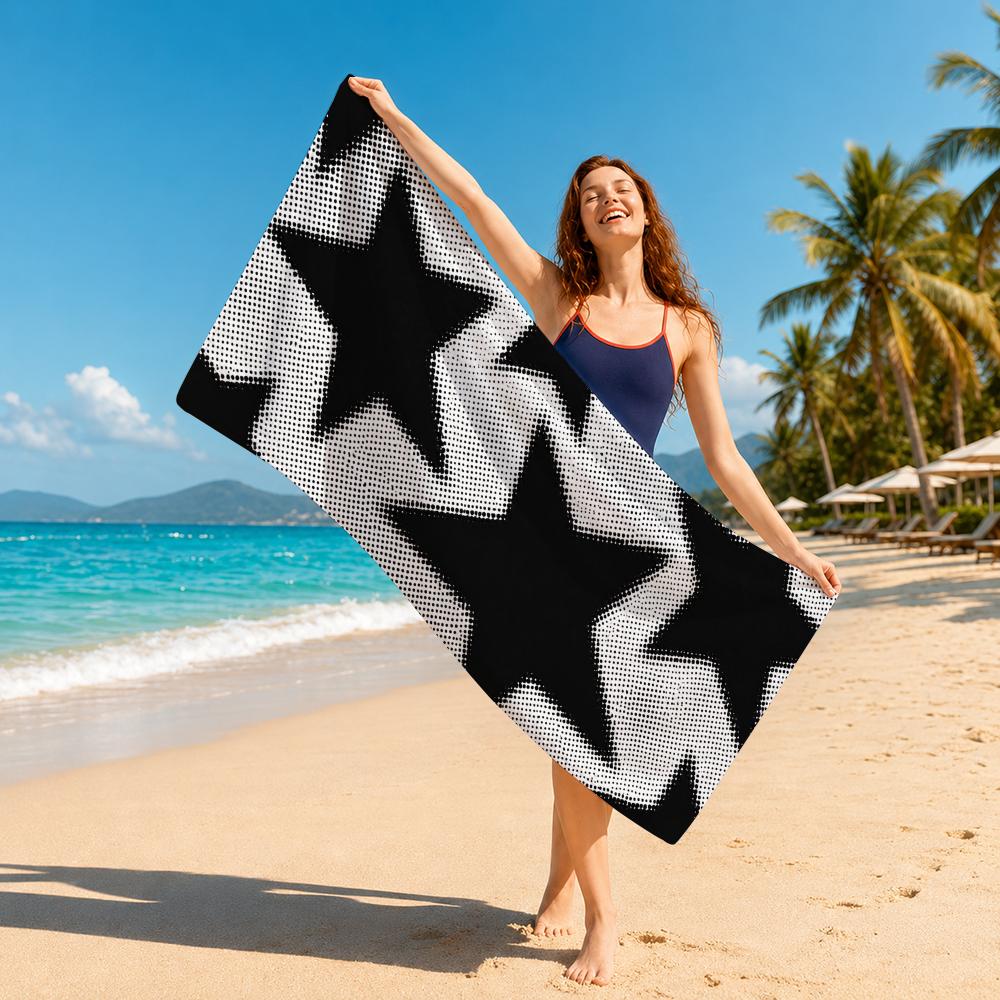 American Stars Towel Beach Blanket Towel  For Travel Gym Shower Luxury Lightweight Camping Pool  Tropical Cute