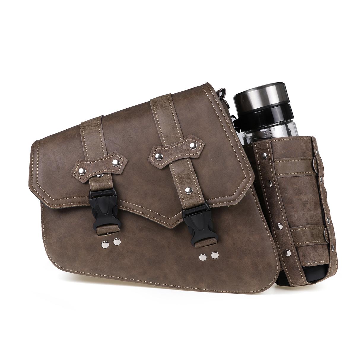

Motorcycle Saddlebags Tool Bags Luggage Storage Pouch Vintage Brown Waterproof Saddle Bag For Cafe Racer Custom Chopper Bobber