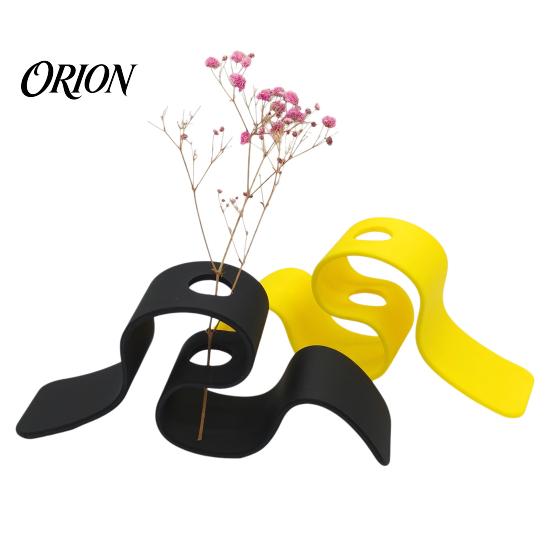 Indoor Flower Display 3D Printed Dried Stand, Curved Ribbon Vase, Decorative Holder, Plant Holder Artificial Rack for Bedroom Living Room Decor