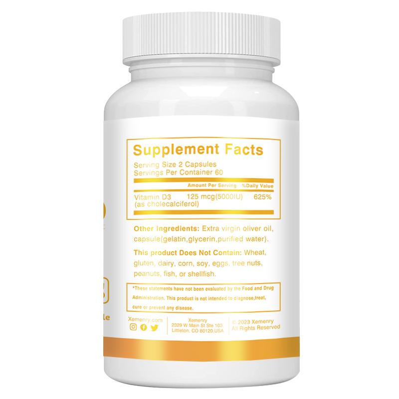 XEMENRY - 125 mcg Vitamin D3 - Bone Health - Immune System