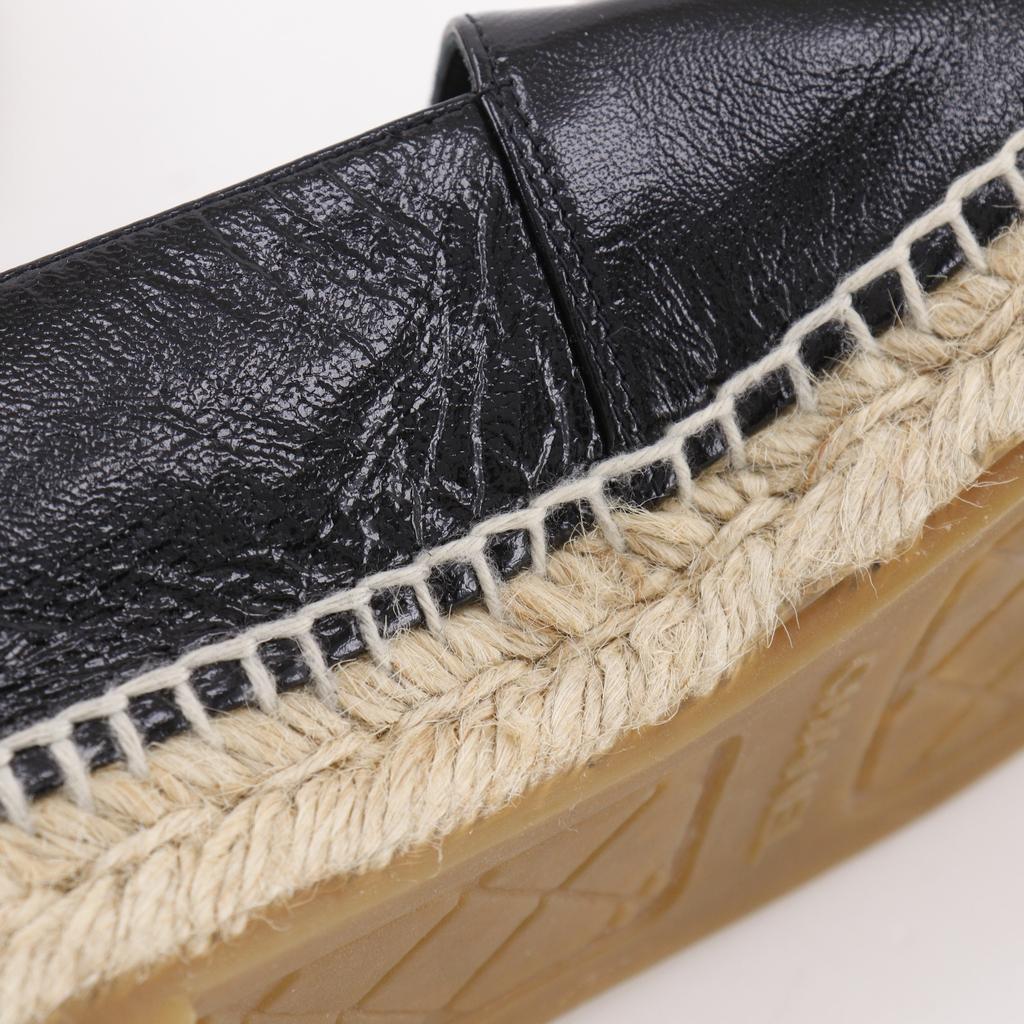 Chanel Espadrilles COCO Mark Slip-on G35602 Y53712 Bijoux Black Patent leather/Rhinestone Women Used