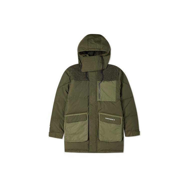 Converse Premium Mid Down Jacket Asia Sizing Cargo Khaki Men s 10021971-A02 L