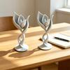 3D-gedruckte Tulpenfigur Minimalistische abstrakte Blumenskulptur Ästisches Tulpen-Blumenornament für Wohnbüro Regal Dekor