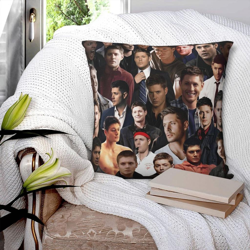 Supernatural Dean Winchester Collage Pillow Cover Retro Trendy Pillow Case Cushion Cover Pillowcases For Living Room Chair