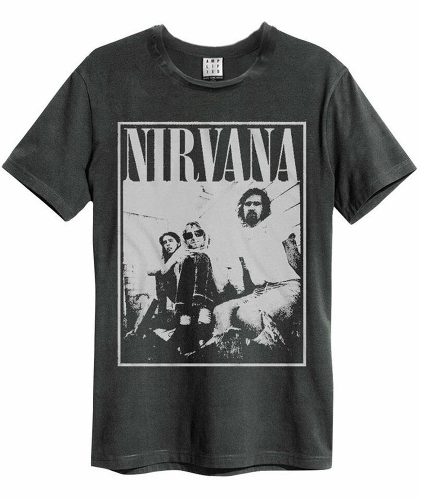 Verstärkte Nirvana Gruppe Foto Herren Anthrazit T-Shirt Nirvana Verstärktes T-Shirt Tee