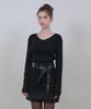 MICANE Grady V-Neck Knit-Belt Set