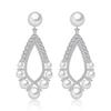 Elegant Ruili Pearl Drop Earrings with Micro-Paved Zirconia - Fresh Street Style Trend