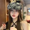 Fashion Retro Forward Cap Flower Embroidery Korean Style Beret Casual Versatile Sweet Spicy British Hat For Lady Girl