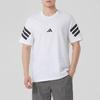 Adidas Soft Comfortable Breathable Striped Short Sleeve T-Shirt Men Tops White JD4880