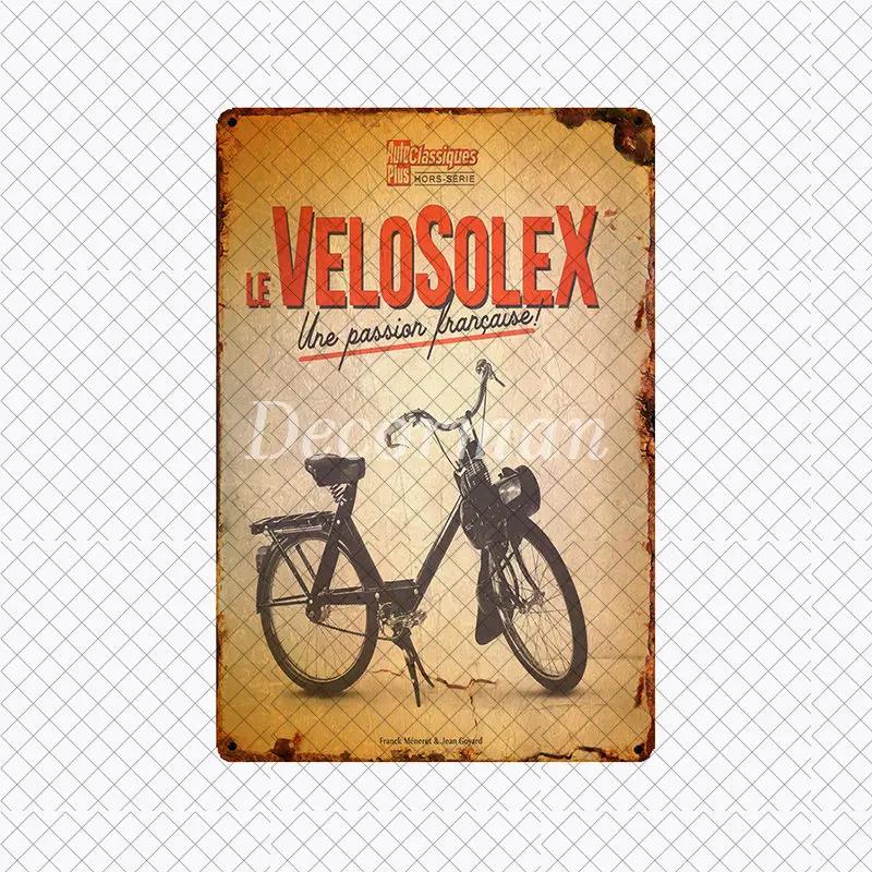 [ DecorMan ] VELO SOLEX France Bike Metal SIGN Custom Wall Poser iron Painting PUB Room Bar Hotel Decor LTA-2033