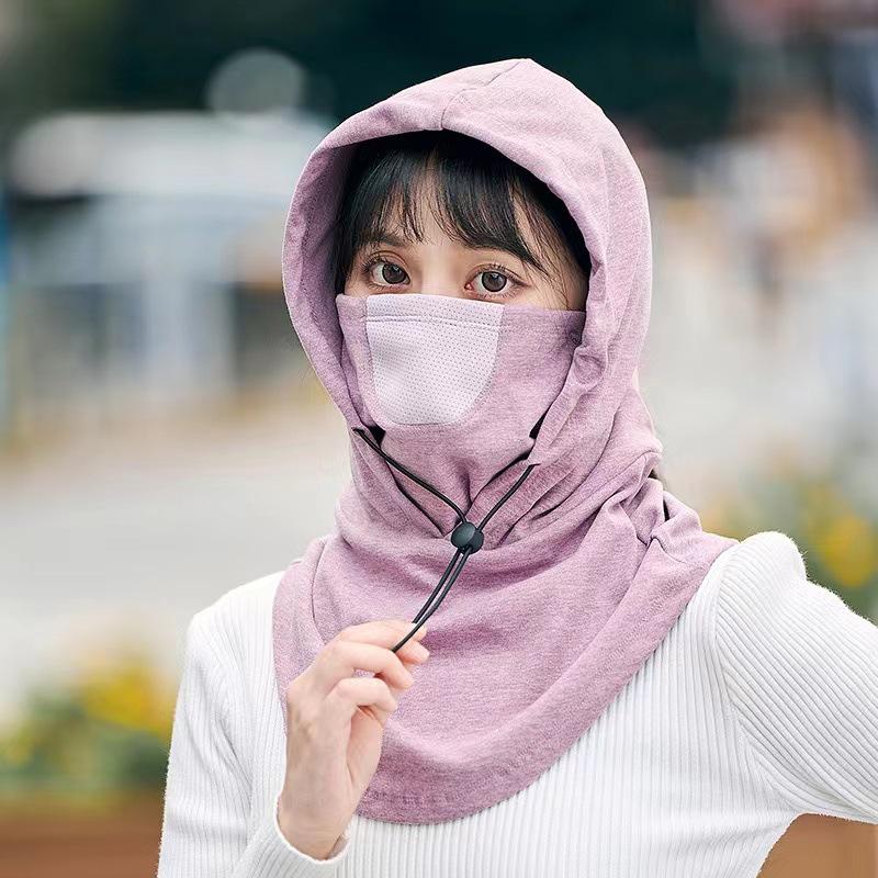 Outdoor cycling play protective mask neck protection sunshade warm dustproof leisure simple versatile mask hat