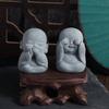 Serviceable Little Monk Figurine Sandstone Desktop Cculpture  Table Centerpieces
