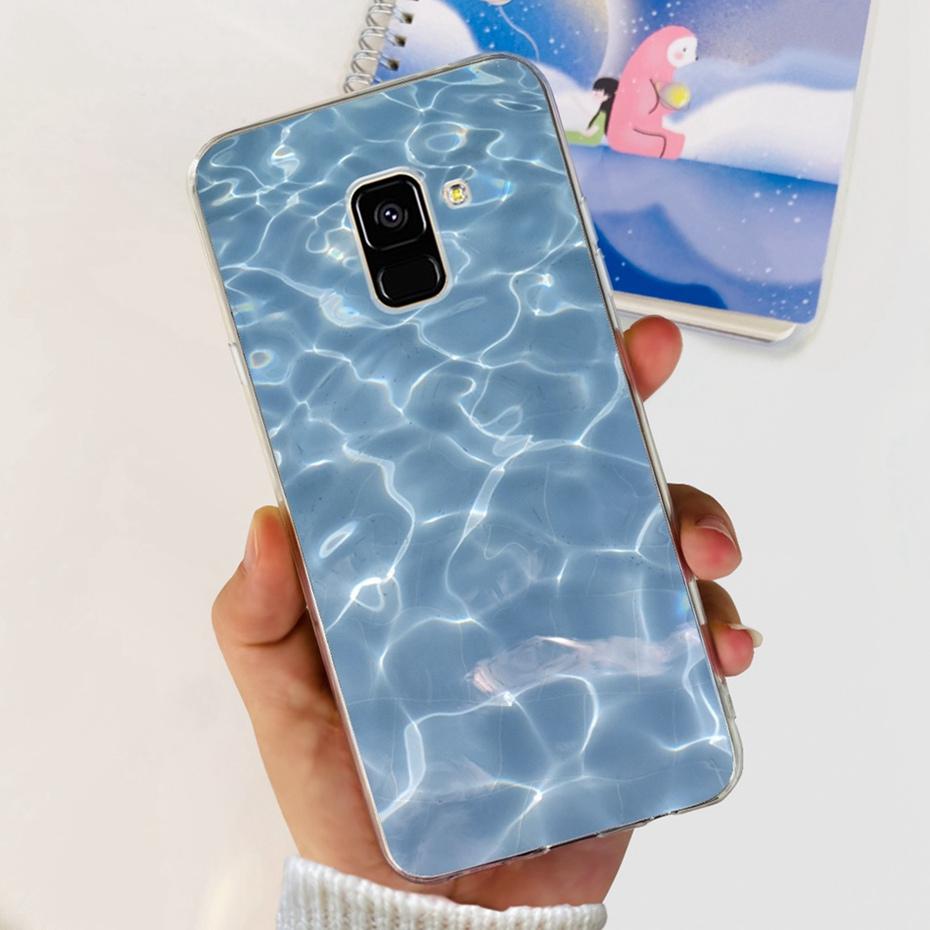 Schöne Hülle mit Aufdruck für Samsung Galaxy A8 (2018) / A8+ (2018) Weiche Silikon-TPU-Rückabdeckung für Samsung A8 A 8 Plus Handyhüllen