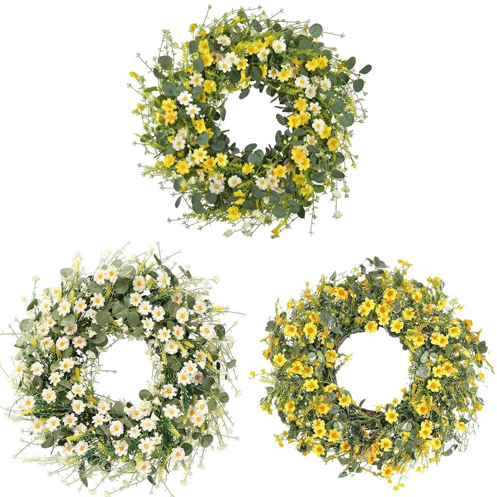 ABS Vibrant Front Door Wreath For Spring Wildflowers In Full Bloom Wedding Wreaths For Front Door