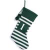 26 Large Letters Christmas Red Socks Candy Boots Holiday Gift Bags Red Striped Christmas Stockings Christmas Tree Decoration Socks Decoration Bags 1PC