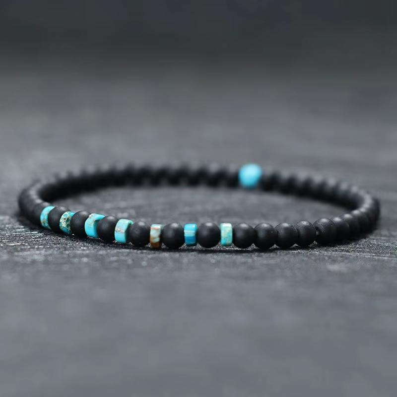 New Trendy Men Bracelet Natural Tiger Eyes Emperor Small Stone 4mm Beads Braclet Homme Accessories Bohemia Beach Jewelry