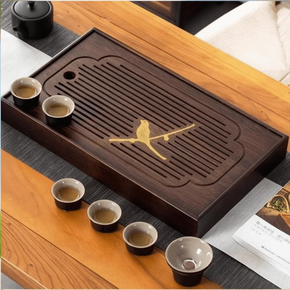 Natural Bamboo Tea Drainage Board Simple Bamboo Tea Tray Chinese Tea Tray Tea Enthusiast