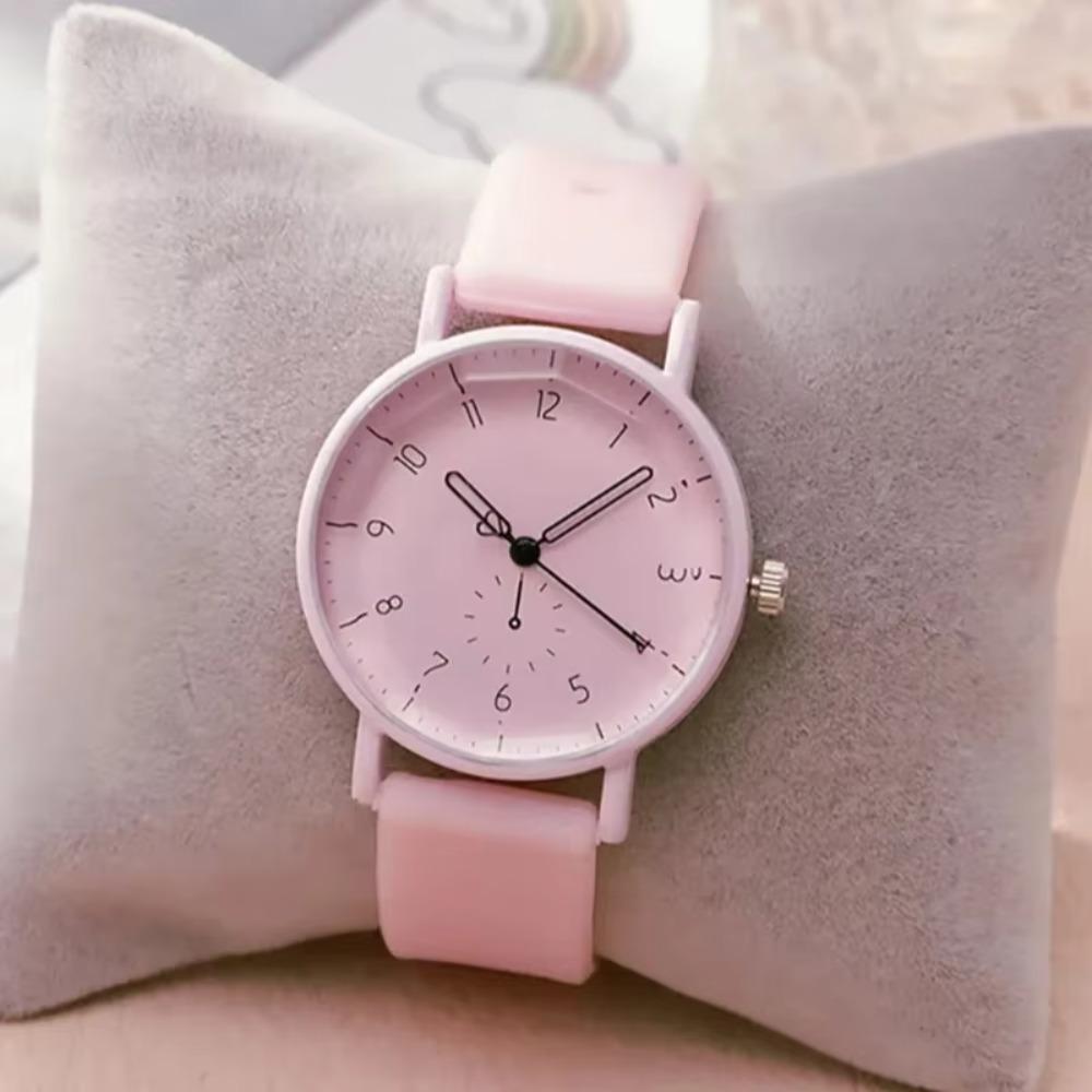 Casual Wear Candy Color Women Watch Silicone Strap Arabic Digital Dial Sports Wristwatch Ladies Quartz Watche Student Use