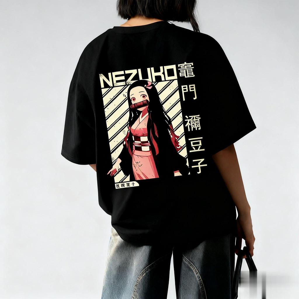 Demon Slayer Nezuko Kamado Anime T Shirt Women Unisex Short Sleeve Tee Summer Trendy Y2k Graphic Print Casual Streetwear Top Unisex