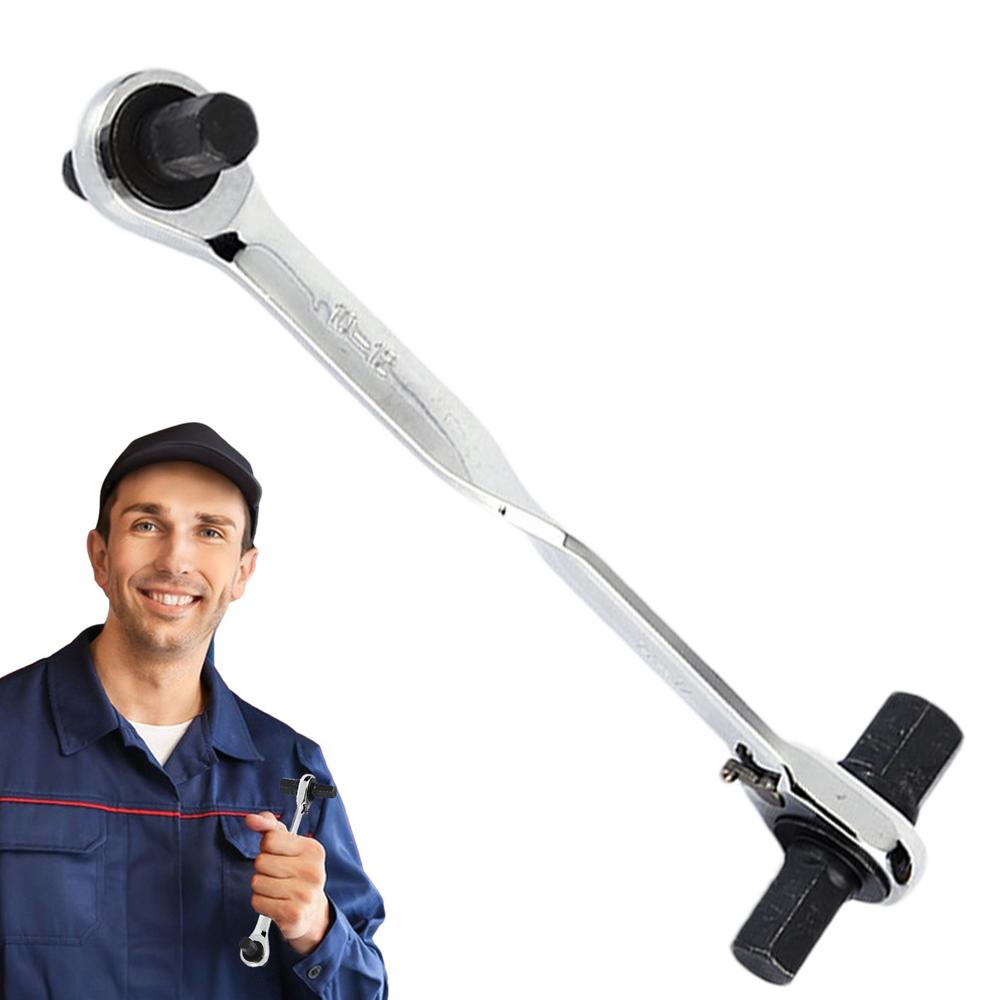 Twin Ended Ratchet Wrench Hardware Tools With Ergonomic Handle Socket Wrenches Effective Strong And Stable Ratchet For Machinery