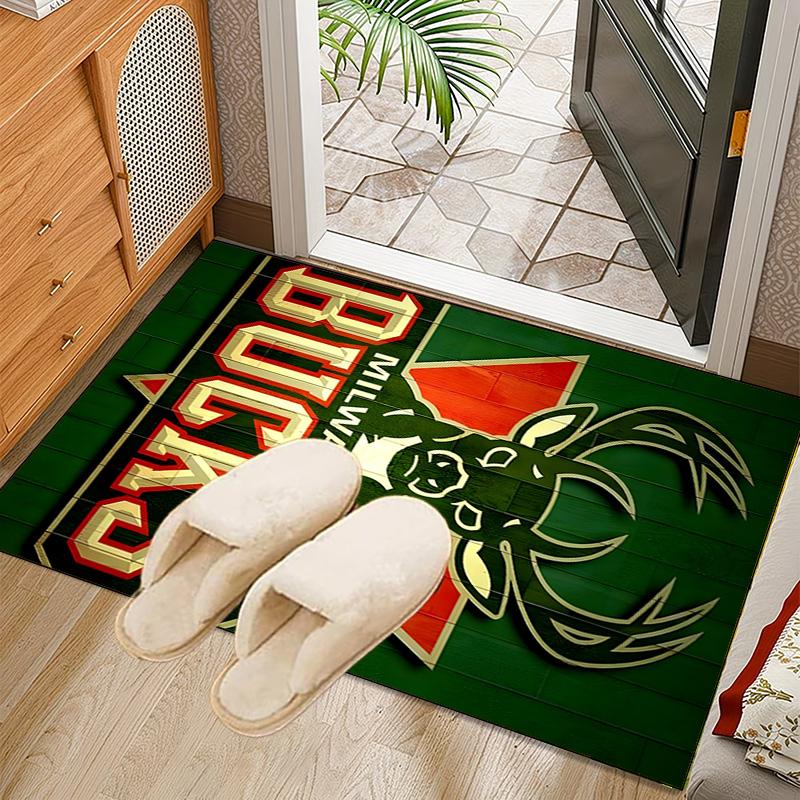 Bucks Team Logo Artwork Rug Office Carpet Non-Slip Mat, Chair Rug Floor Covering for Gaming, Bedroom, Living Room , Home Decor Christmas Gift