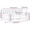 VidaXL Canapé 3 places avec oreillers décoratifs crème 180 cm tissu, canapé, canapé de salon, canapé 3 places en tissu, 3200792