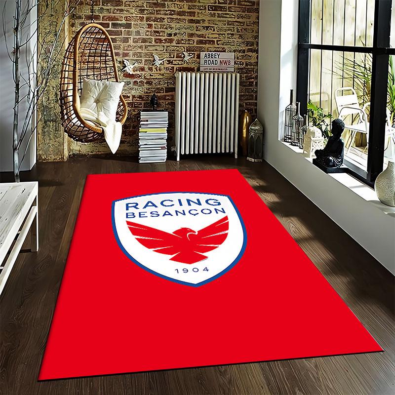 Racing Besançon Logo Carpet suitable as a non-slip mat for the living room or bedroom sofa
