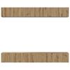 Wall Mounted TV Cabinet Set 6 pcs Artisan Oak Wood Based Material